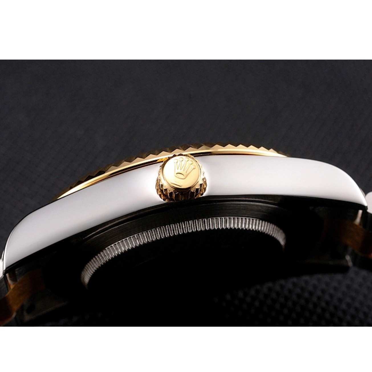 Aaa replica watch Bezel Gold Stainless Dial Swiss Two Rolex Gold Steel Bracelet Tone Datejust Case White 0525